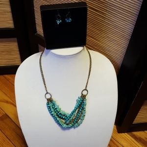 Turquoise Necklace & Earrings